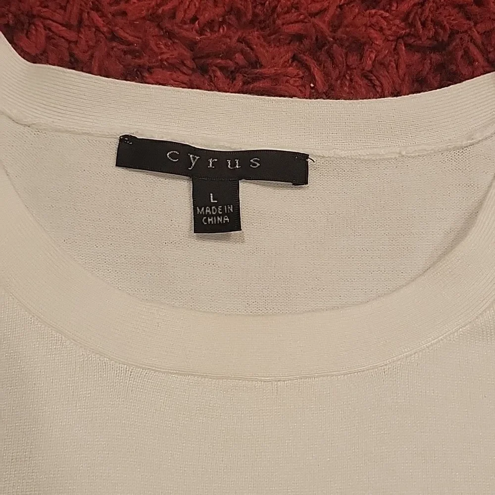 Cyrus rayon fabric sweater